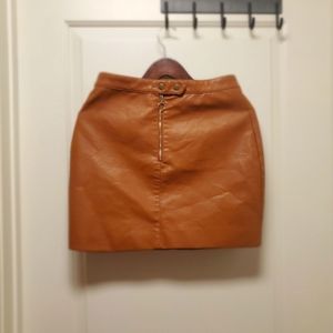 BLASHE faux leather tan skirt